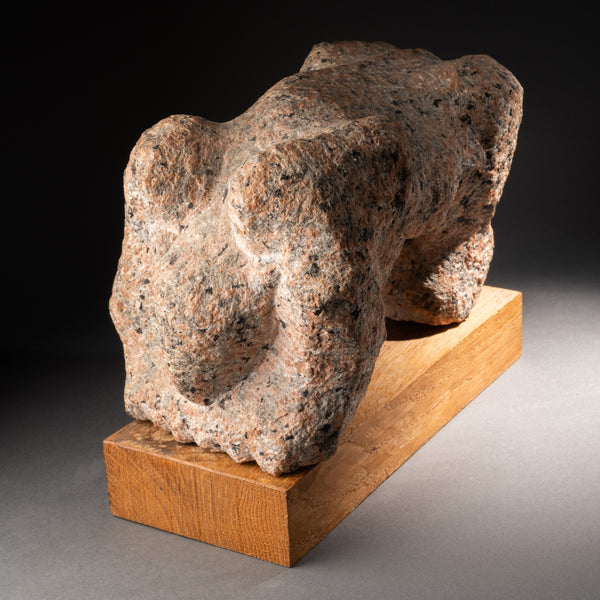 Shelomo SELINGER (1928) Composition anthopomorphe. Taille directe sur granit rose, vers 1970-80