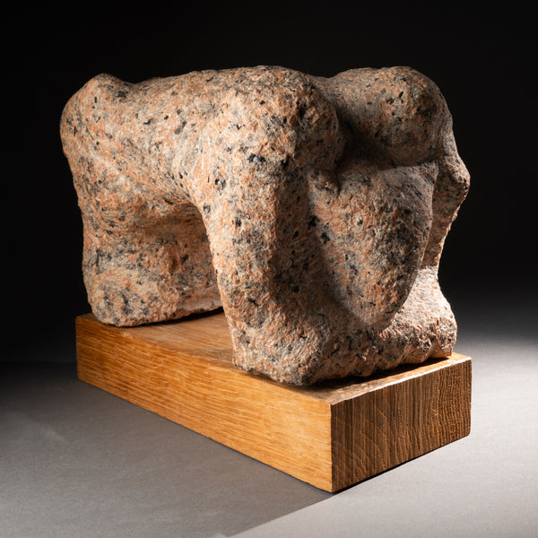 Shelomo SELINGER (1928) Composition anthopomorphe. Taille directe sur granit rose, vers 1970-80