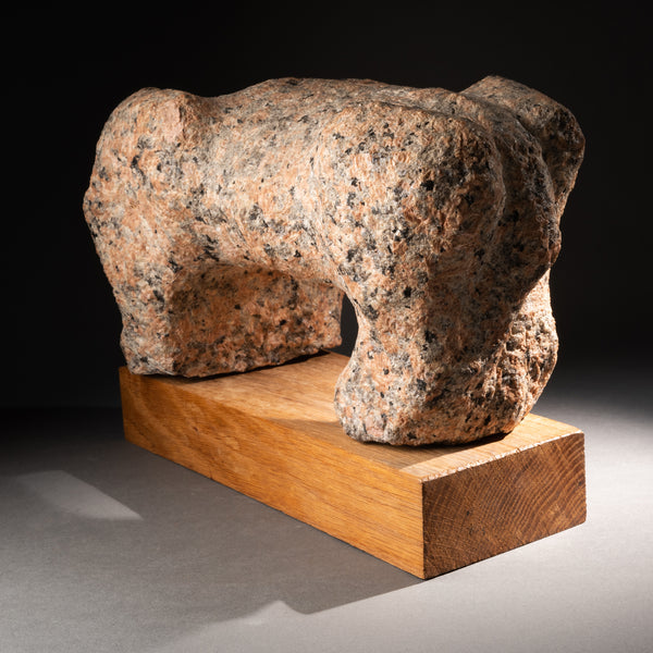 Shelomo SELINGER (1928) Composition anthopomorphe. Taille directe sur granit rose, vers 1970-80