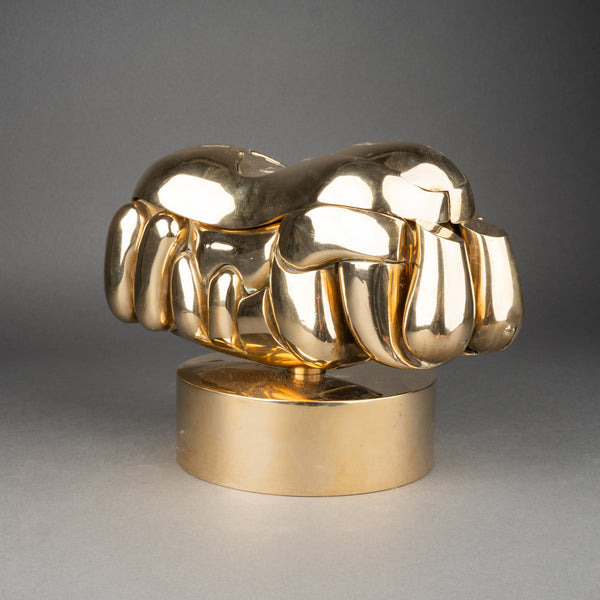 Miguel BERROCAL (1933-2006) Roméo et Juliette (1966-1967), Opus 101 - sculpture puzzle en laiton doré.
