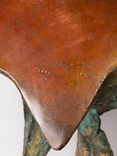 Constantin ANDREOU (1917-2007) 'Amour des Vagues' Laiton mis en forme et patiné, pièce unique.