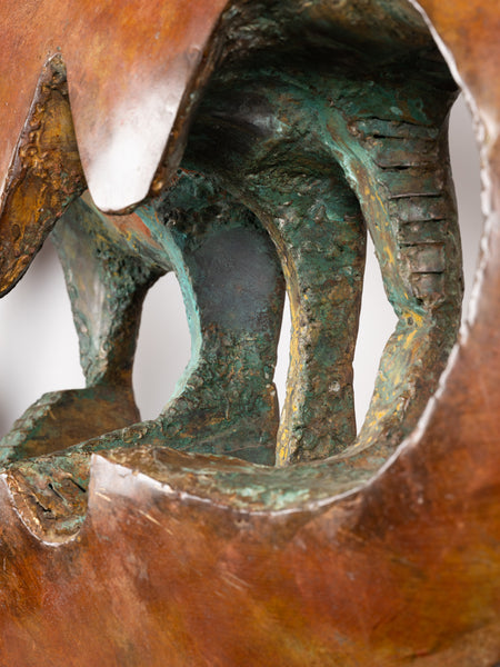 Constantin ANDREOU (1917-2007) 'Amour des Vagues' Laiton mis en forme et patiné, pièce unique.