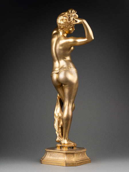 Edmé Antony Paul NOEL (1845-1909) 'L'Odalisque' Bronze doré orientaliste fin XIXème