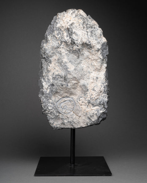 Michel GARINO (1962-, France) Tête de gorille, Taille directe sur marbre noir (Vallée de la Roja)