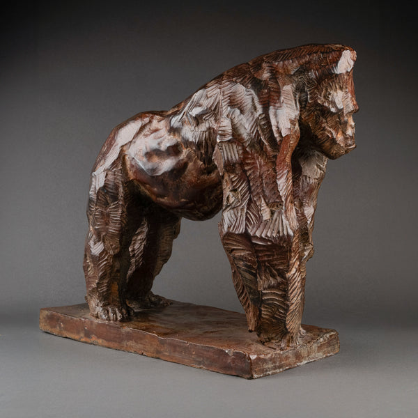 Jean Baptiste VENDAMME 'Gorille III' Bronze patiné.