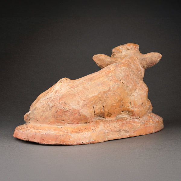 Arnold HUGGLER (1894-1988) 'Lying Calf' Original proof in terracotta