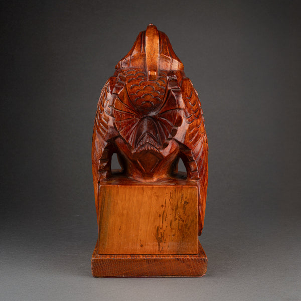 Joël et Jan MARTEL - Canard javanais - Exceptionnelle taille directe sur bois, 1917.