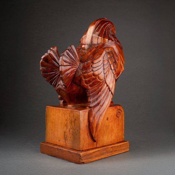 Joël et Jan MARTEL - Canard javanais - Exceptionnelle taille directe sur bois, 1917.