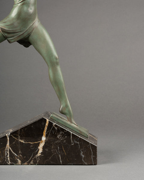 Pierre Le Faguays (1892-1962) alias 'FAYRAL' Danseuse à l'arabesque, régule Art Déco.