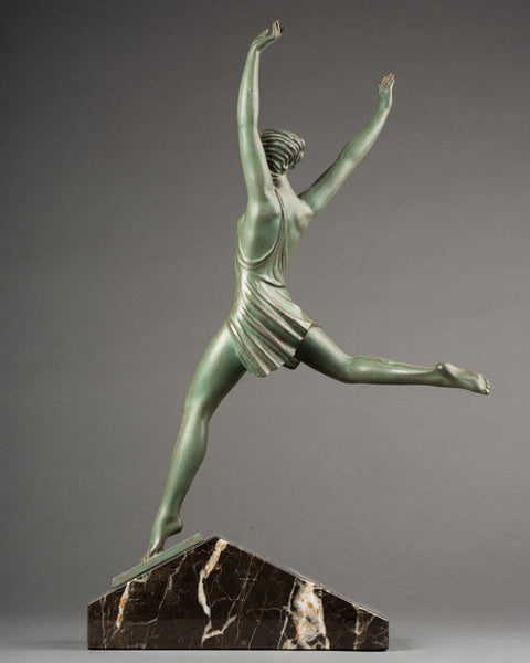 Pierre Le Faguays (1892-1962) alias 'FAYRAL' Danseuse à l'arabesque, régule Art Déco.