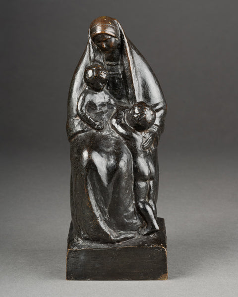 Georges SAUPIQUE (1889-1961) 'Maternité' Bronze patiné, période Art Déco