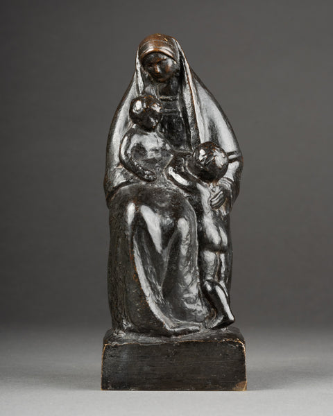 Georges SAUPIQUE (1889-1961) 'Maternité' Bronze patiné, période Art Déco