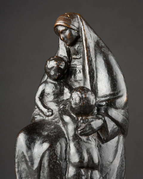 Georges SAUPIQUE (1889-1961) 'Maternité' Bronze patiné, période Art Déco
