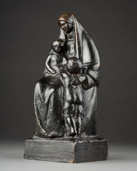 Georges SAUPIQUE (1889-1961) 'Maternité' Bronze patiné, période Art Déco