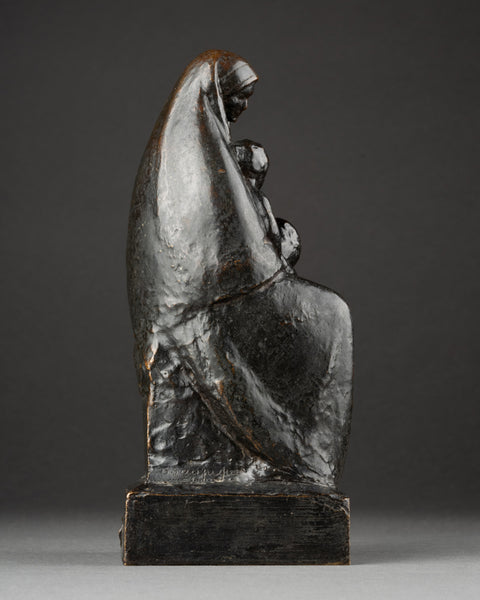 Georges SAUPIQUE (1889-1961) 'Maternité' Bronze patiné, période Art Déco