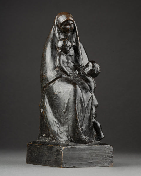 Georges SAUPIQUE (1889-1961) 'Maternité' Bronze patiné, période Art Déco