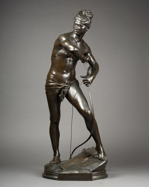 Henri Emmanuel PEINTE (1845-1912) 'Sarpédon' Bronze patiné, Siot Decauville Fondeur.