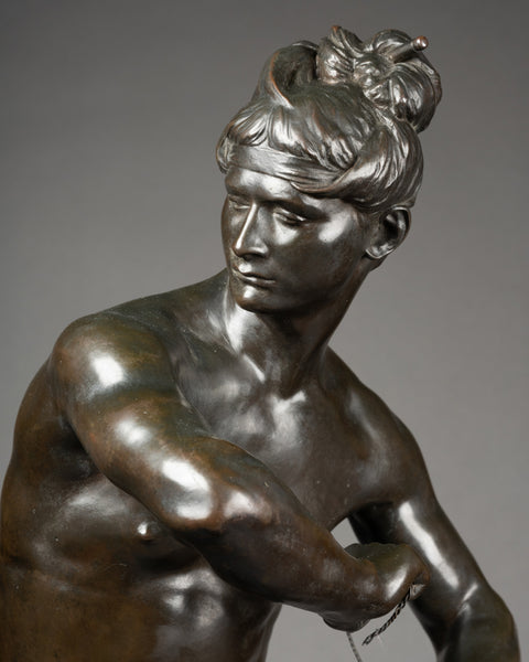Henri Emmanuel PEINTE (1845-1912) 'Sarpédon' Bronze patiné, Siot Decauville Fondeur.