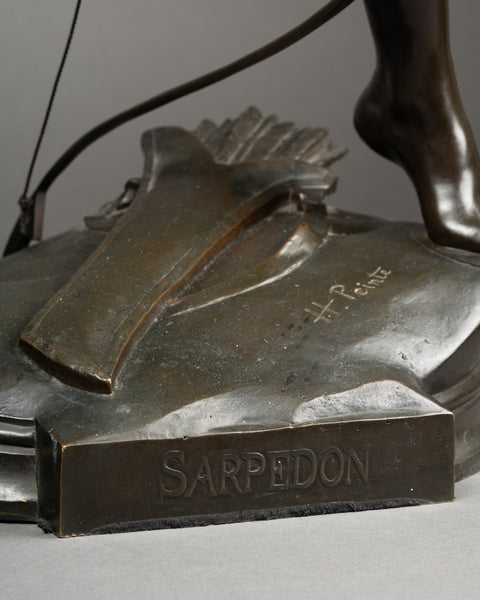 Henri Emmanuel PEINTE (1845-1912) 'Sarpédon' Bronze patiné, Siot Decauville Fondeur.