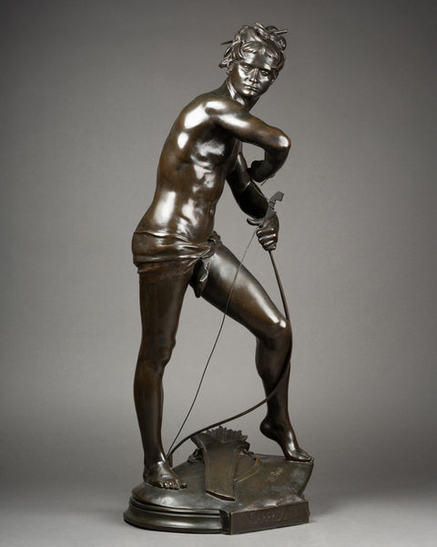 Henri Emmanuel PEINTE (1845-1912) 'Sarpédon' Bronze patiné, Siot Decauville Fondeur.