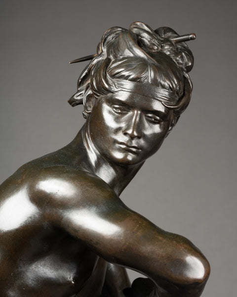 Henri Emmanuel PEINTE (1845-1912) 'Sarpédon' Bronze patiné, Siot Decauville Fondeur.