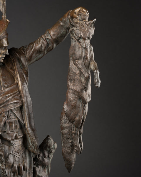 Pierre Jules MENE (1810-1879) 'Ecossais montrant un renartd à son chien' Bronze XIXème