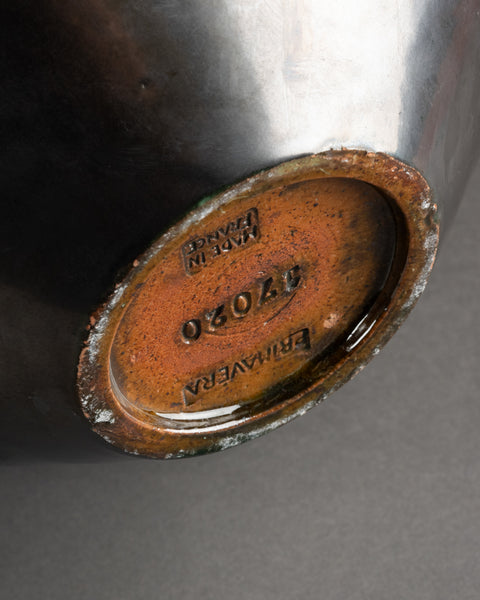 Ateliers PRIMAVERA - Lampe 'boule' en céramique émaillée 'canon de fusil'