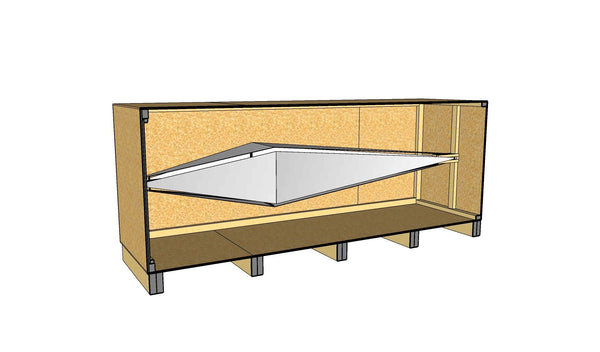 Corentin DIVOL et Loîc RAINEVAL - "VERITES" (2023) - Oeuvre monumentale, Acier, Bois Noirci, panneaux composite miroir aluminium polyéthylène