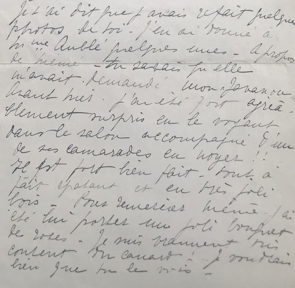 Joël et Jan MARTEL - Canard javanais - Exceptionnelle taille directe sur bois, 1917.