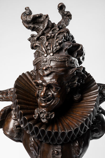 Antonio PANDIANI (1838-1928) ‘Menestrello’ Exceptionnel Bronze patiné. Italie, fin du XIXème siècle.