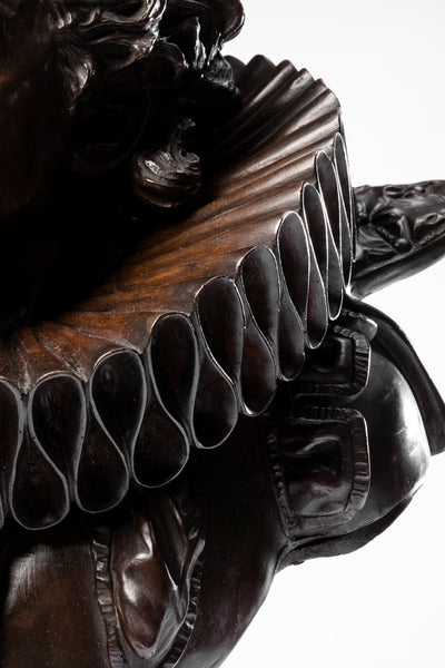 Antonio PANDIANI (1838-1928) ‘Menestrello’ Exceptionnel Bronze patiné. Italie, fin du XIXème siècle.