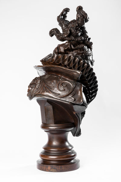 Antonio PANDIANI (1838-1928) ‘Menestrello’ Exceptionnel Bronze patiné. Italie, fin du XIXème siècle.