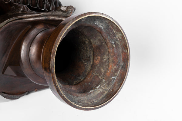 Antonio PANDIANI (1838-1928) ‘Menestrello’ Exceptionnel Bronze patiné. Italie, fin du XIXème siècle.