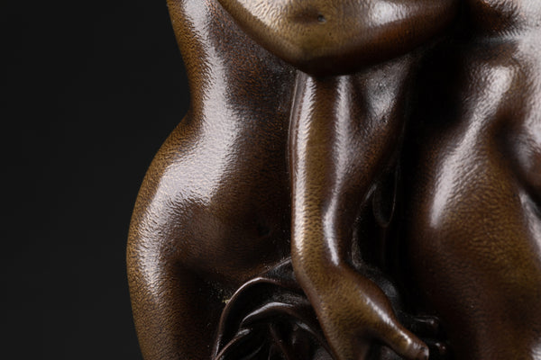 Bacchus ivre, Silène et Bacchante - Bronze patiné XIXème