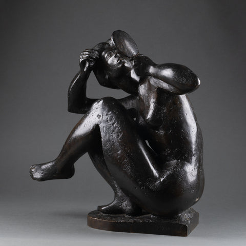 Michel PIGEON (1937) 'Le Miroir' Epreuve originale en bronze.