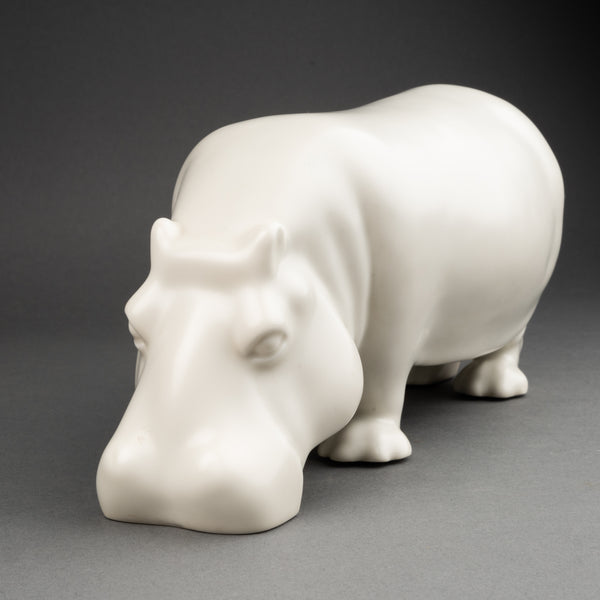 Armand PETERSEN (1891-1969) - Hippopotame - Porcelaine Emaillée, Bing & Grundahl