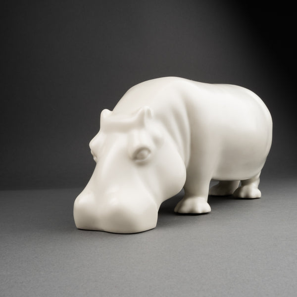Armand PETERSEN (1891-1969) - Hippopotame - Porcelaine Emaillée, Bing & Grundahl