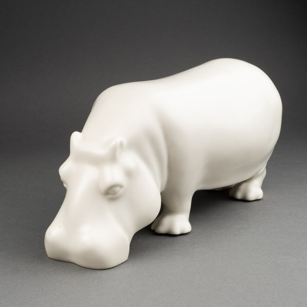 Armand PETERSEN (1891-1969) - Hippopotame - Porcelaine Emaillée, Bing & Grundahl