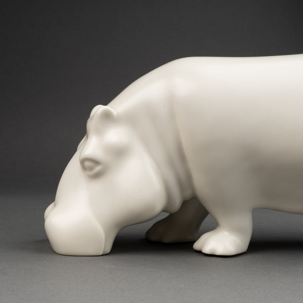 Armand PETERSEN (1891-1969) - Hippopotame - Porcelaine Emaillée, Bing & Grundahl