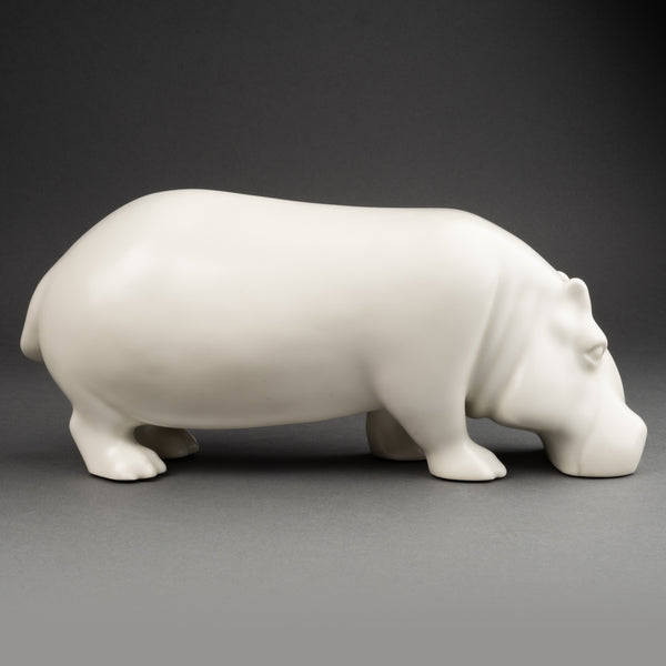Armand PETERSEN (1891-1969) - Hippopotame - Porcelaine Emaillée, Bing & Grundahl