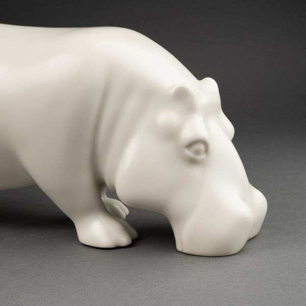 Armand PETERSEN (1891-1969) - Hippopotame - Porcelaine Emaillée, Bing & Grundahl