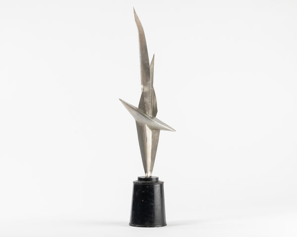 Nino FRANCHINA (1912-1987)  Sculpture abstraite en tôle d'aluminium mise en forme. - Collection's - Romain & Henri Hayat