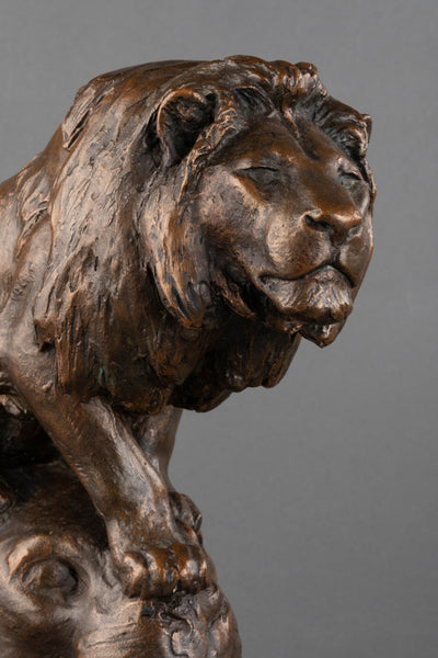 Georges GARDET (1863-1939) - Lion - Plâtre d'Atelier Dédicacé - Fin XIX / Début XXème Siècle - Collection's - Romain & Henri Hayat