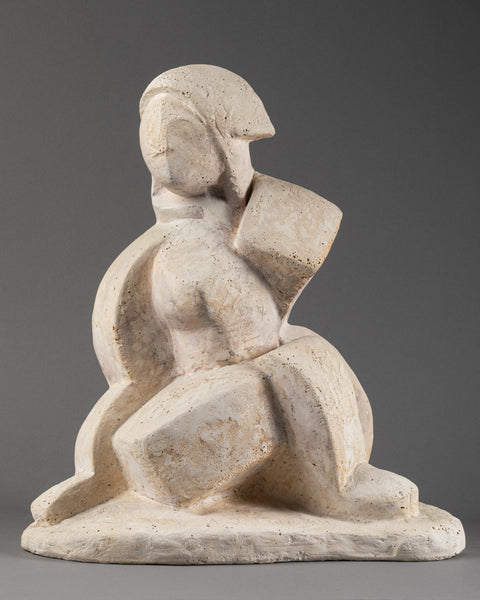 Anton Mikhailovich LAVINSKY (1893-1968) Personnage cubiste assis - Plâtre - Collection's - Romain & Henri Hayat