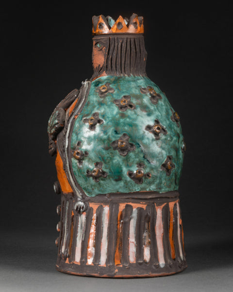 Pierre et Véra SZEKELY et André BORDERIE - Roi et Reine d'un jeu d'échec - Céramique peinte - Collection's - Romain & Henri Hayat