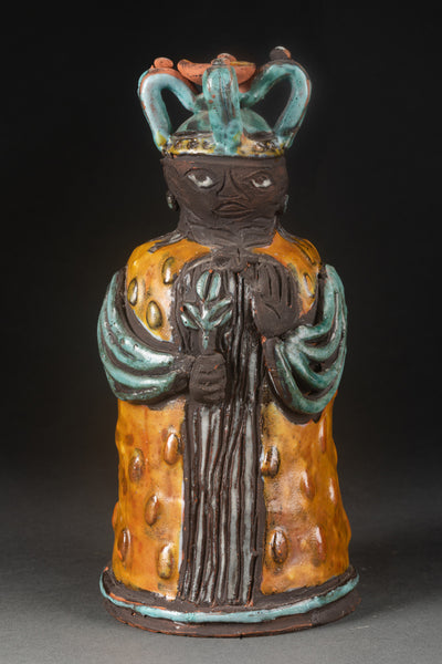 Pierre et Véra SZEKELY et André BORDERIE - Roi et Reine d'un jeu d'échec - Céramique peinte - Collection's - Romain & Henri Hayat