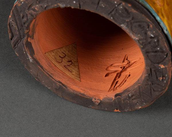 Pierre et Véra SZEKELY et André BORDERIE - Roi et Reine d'un jeu d'échec - Céramique peinte - Collection's - Romain & Henri Hayat