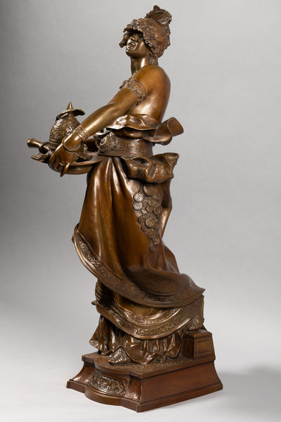 Marcel DEBUT (1865-1933) 'Fatma' - Grand bronze orientaliste de la fin du XIXème