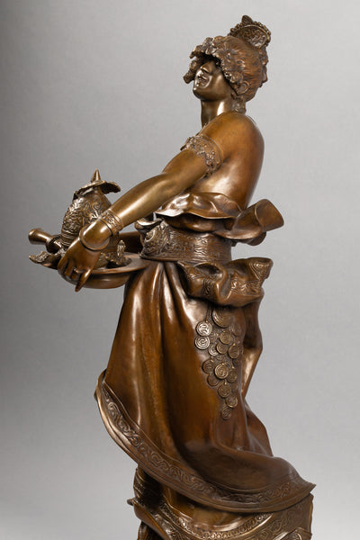 Marcel DEBUT (1865-1933) 'Fatma' - Grand bronze orientaliste de la fin du XIXème