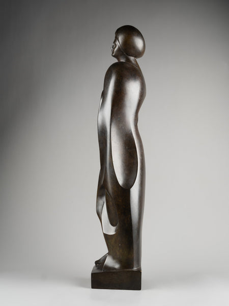 Michel GUYOT (1936) - Vénus drapée stylisée, Epreuve originale en bronze patiné, Susse Fondeur, vers 1980